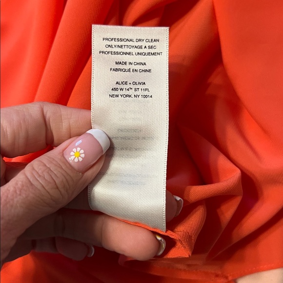 Alice + Olivia Jaelyn Braided Halter Maxi Dress Orange Medium Summer Tangerine - Picture 8 of 8